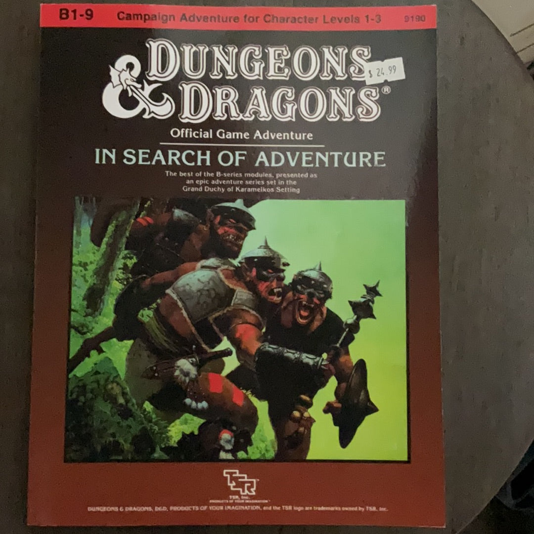 D&D official gam adventure, In Search of Adventure