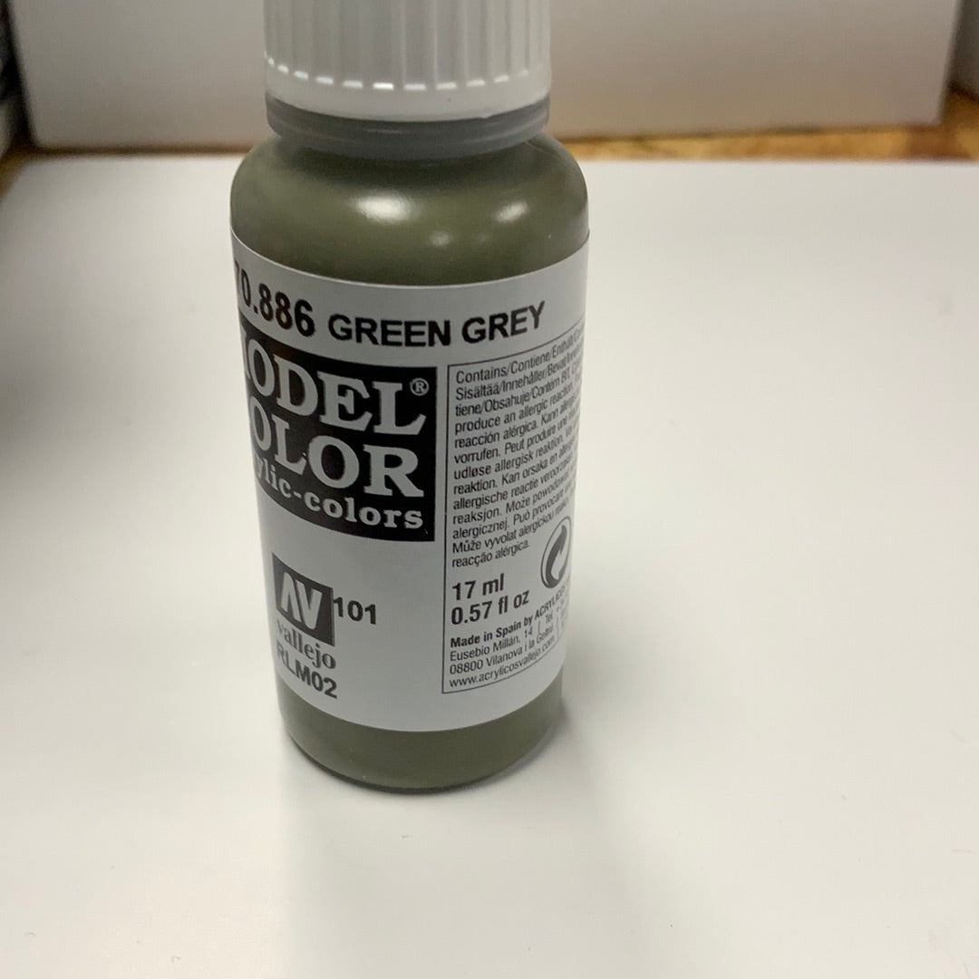 Vallejo model color acrylic colors 70.886 green grey