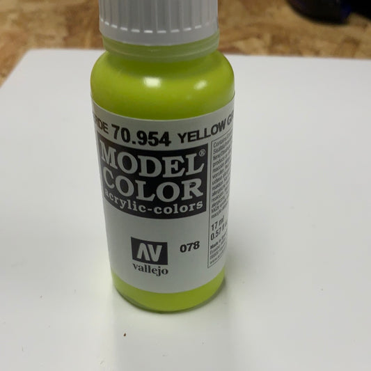 Vallejo model color acrylic colors 70.954 yellow green