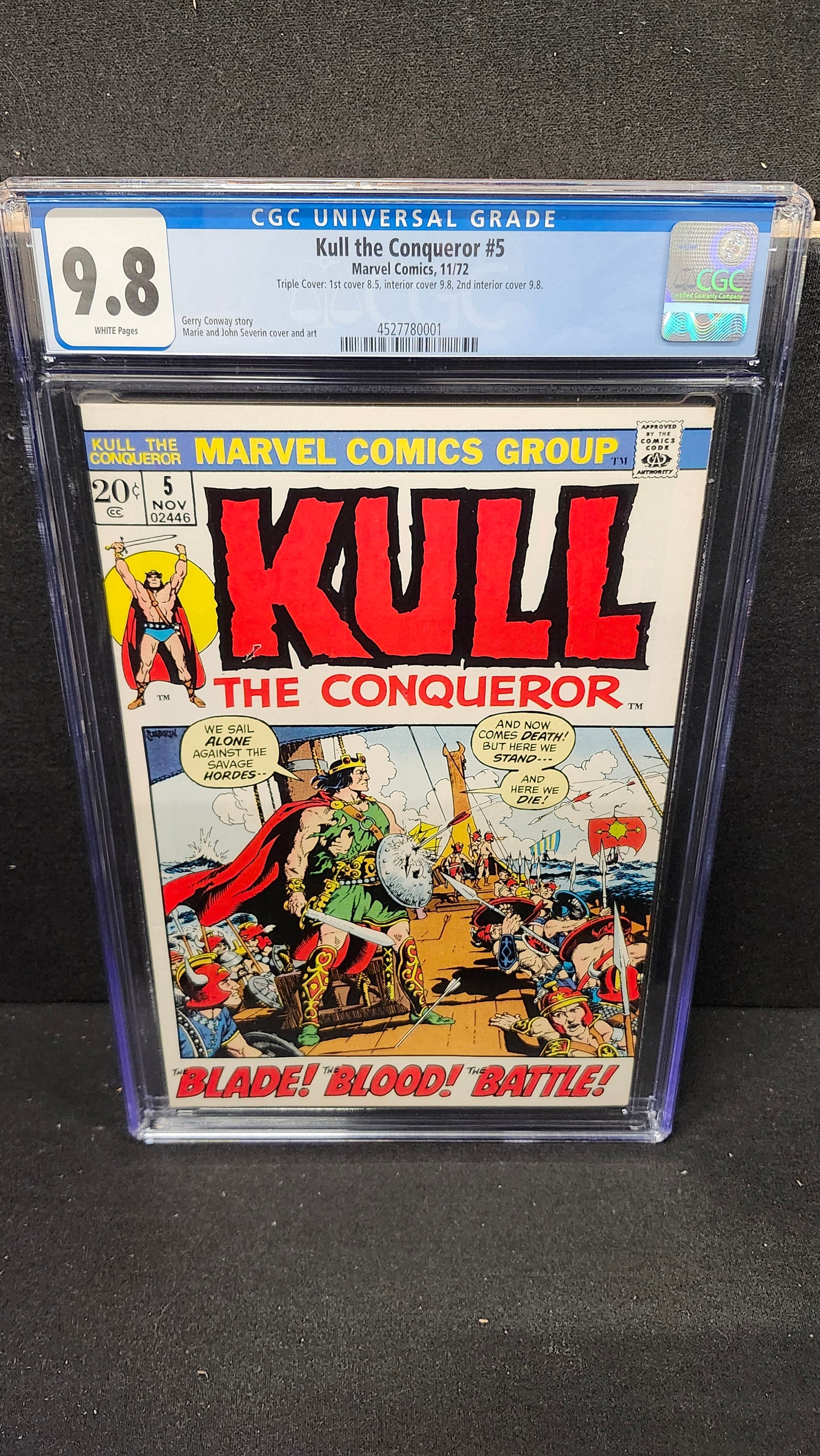 Kull the Conqueror #5 Triple Cover CGC 9.8