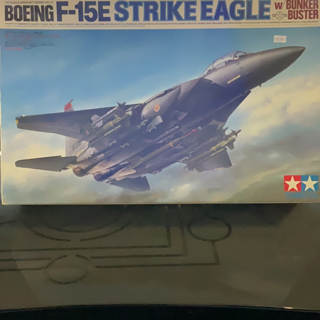 Tamiya model kit Boeing F- 15 E strike Eagles/ bunker buster