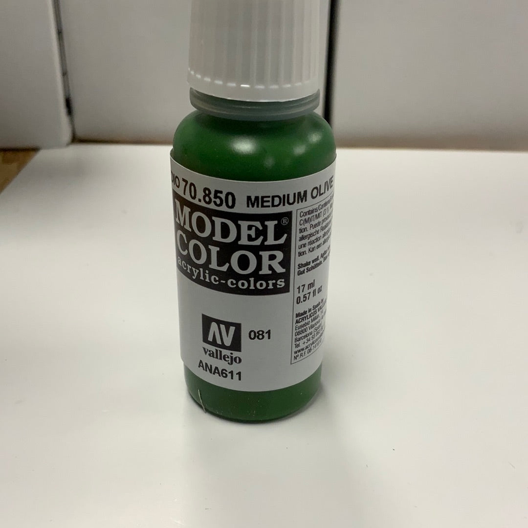 Vallejo model color acrylic colors 70.850 medium olive