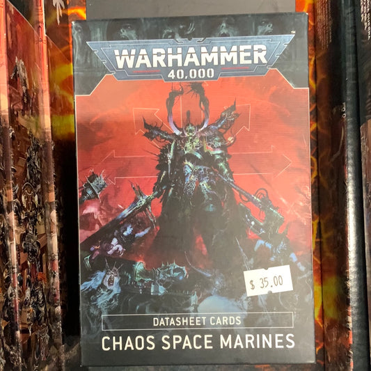 Warhammer 40K Chaos Space Marines Datasheet Cards