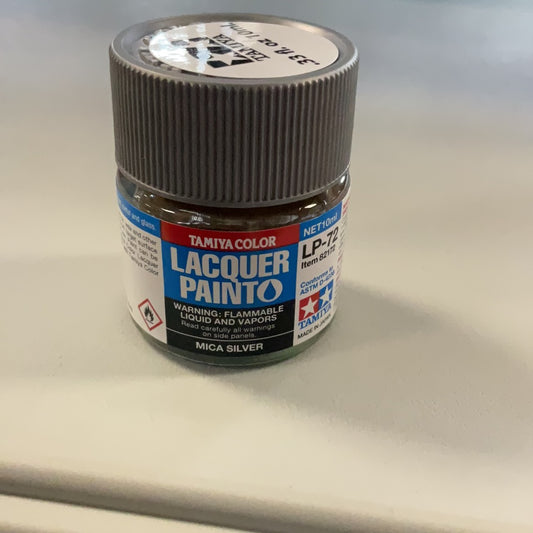 Tamiya color lacquer paint, Mica Silver, LP- 72