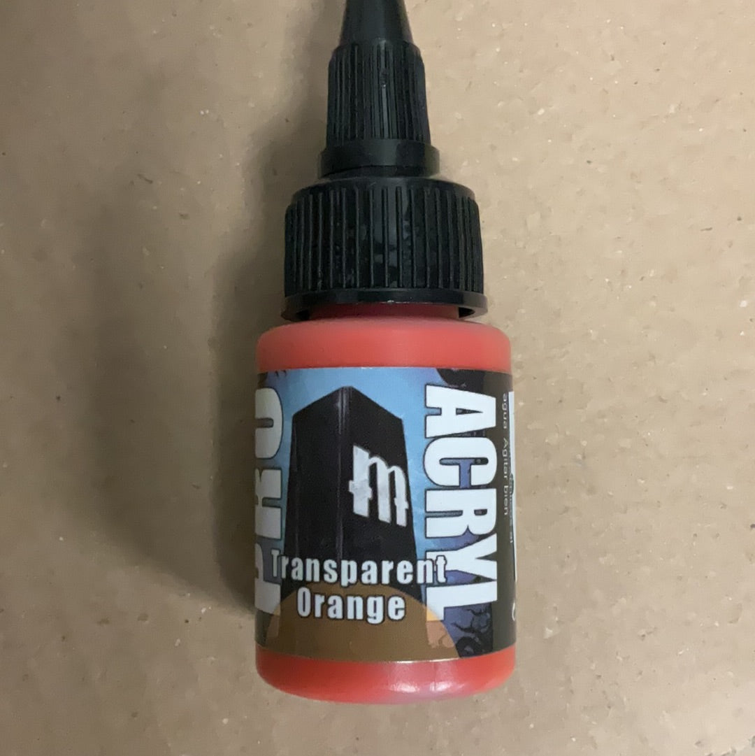 Pro Acryl paint, transparent orange MPA-050