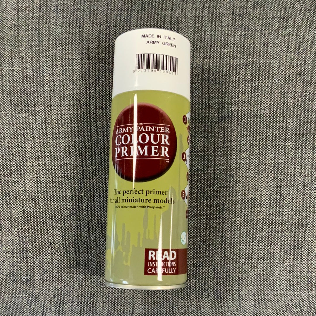 The Army Colour Primer spray can, Army Green