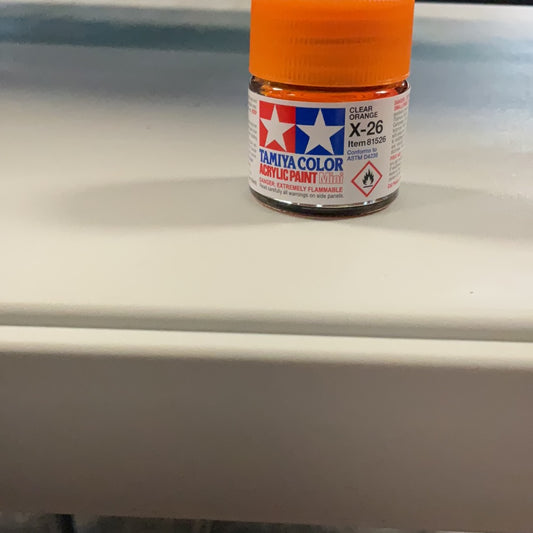 Tamiya color acrylic paint, clear orange, X-26