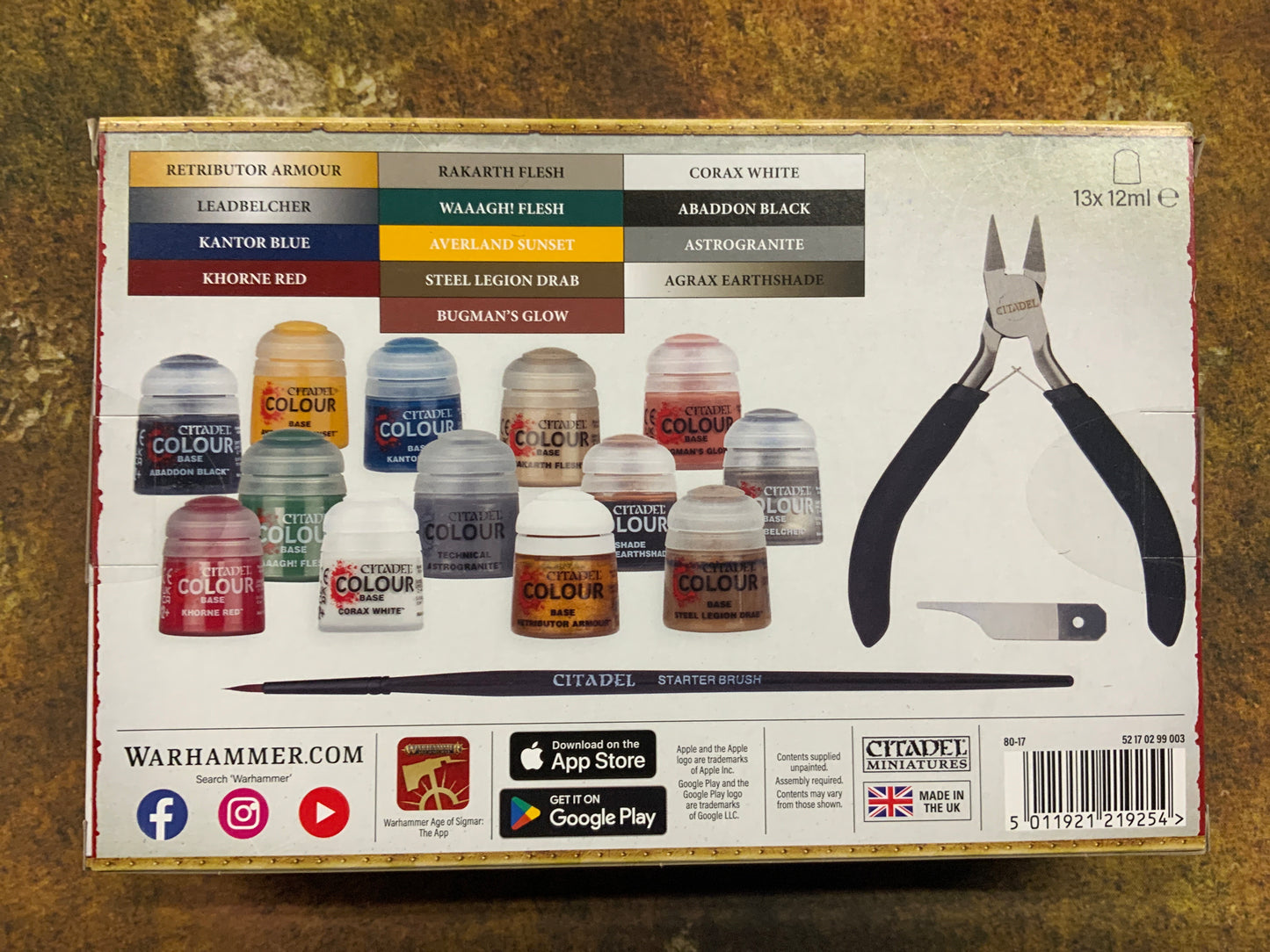 Warhammer Age Sigmar Paints+Tool set