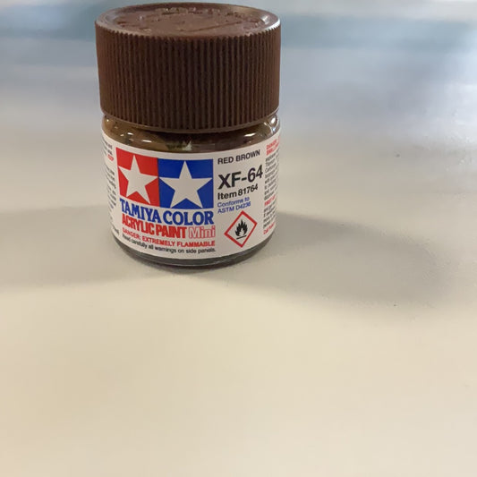 Tamiya color acrylic paint, Red Brown, XF - 64