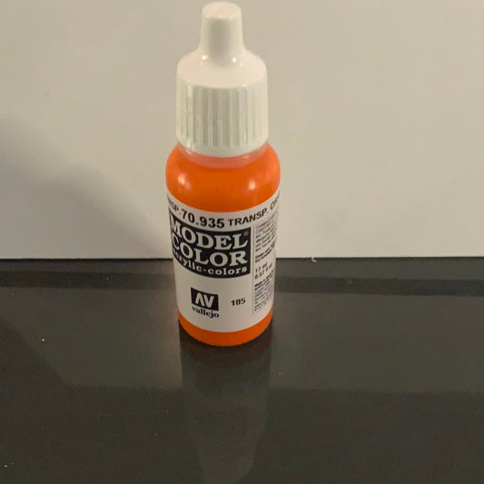 Vallejo model color acrylic colors 70.935, Transparent orange