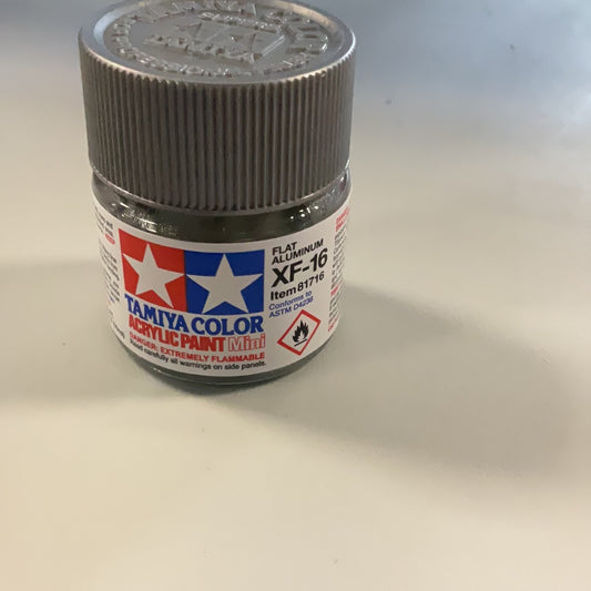 Tamiya color acrylic paint, Flat Aluminum, XF - 16