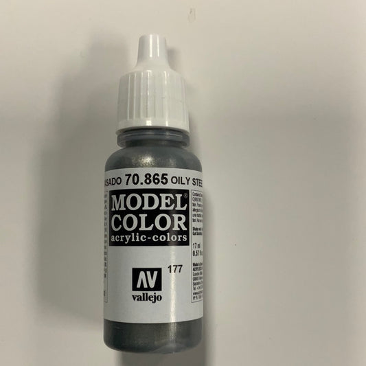 Vallejo model color acrylic colors 70.865, oily steel