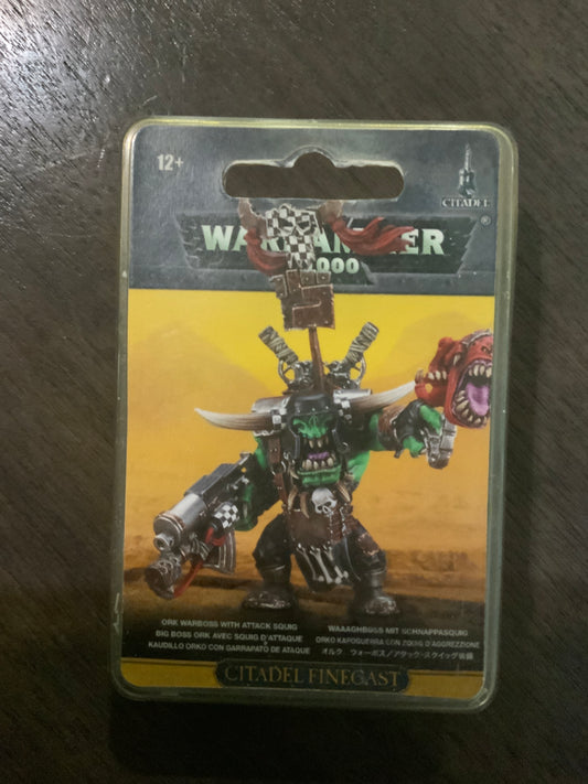 Warhammer Ork Warboss with Attack Squig