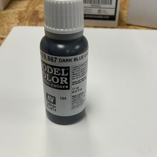 Vallejo model color acrylic colors 70.867, dark blue grey