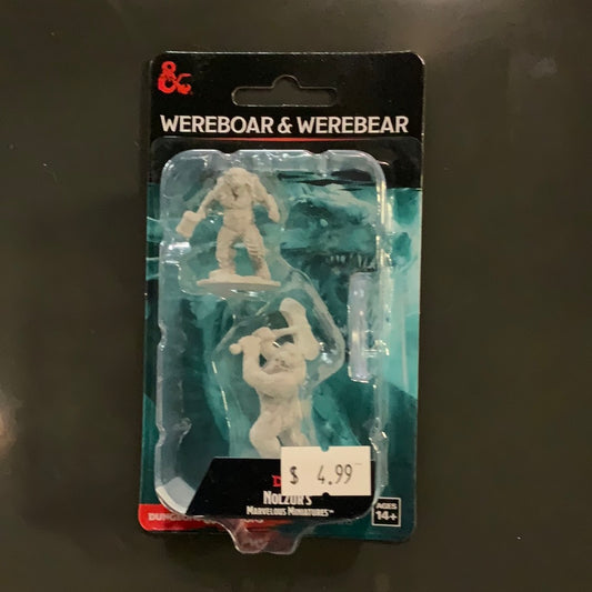 D&D Nolzur’s Marvelous Miniatures Wereboar & Werebear