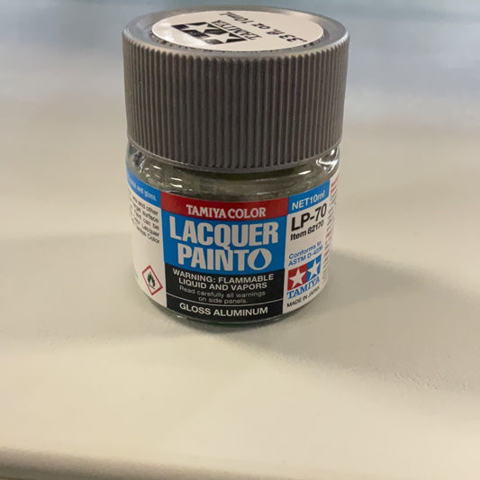 Tamiya color lacquer paint, Gloss Aluminum, LP- 70