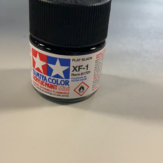 Tamiya color acrylic paint,Flat Black, XF-1