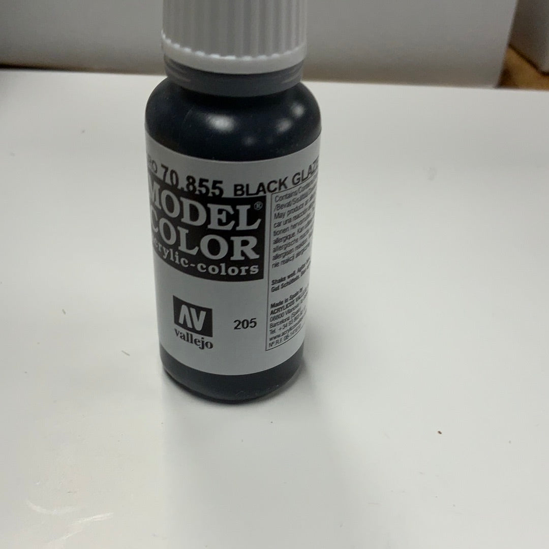 Vallejo model color acrylic colors 70.855 black glaze