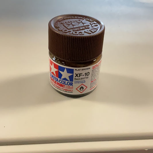 Tamiya color acrylic paint, flat brown, XF-10