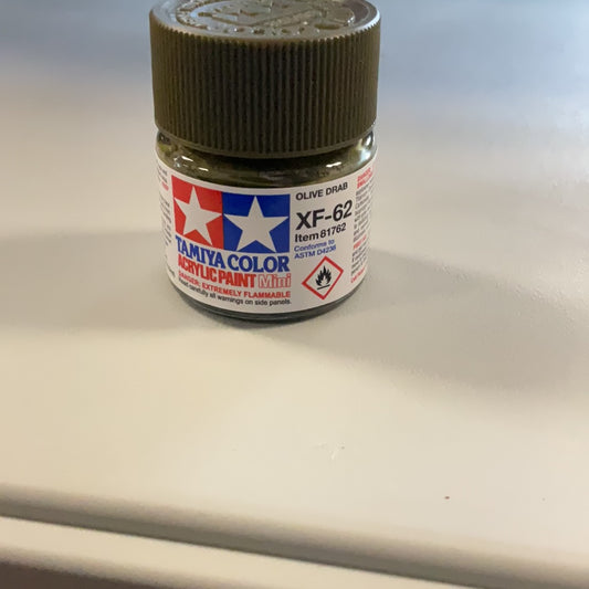 Tamiya color acrylic paint, Olive Drab, XF - 62