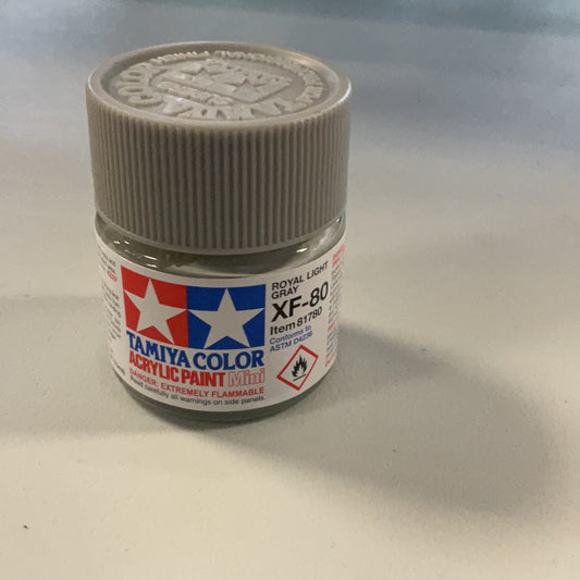 Tamiya color acrylic paint, Royal light bray XF- 80