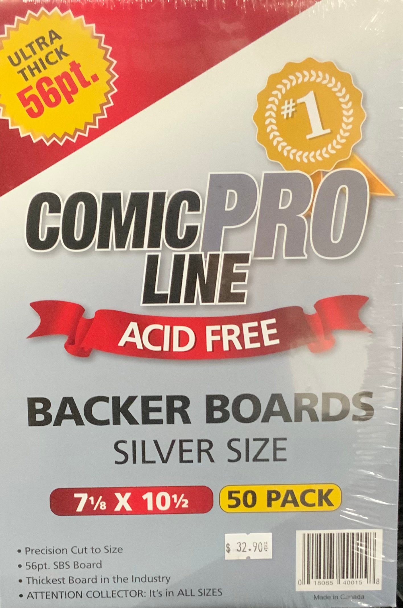 ComicPro Line Backer Boards Silver Size
