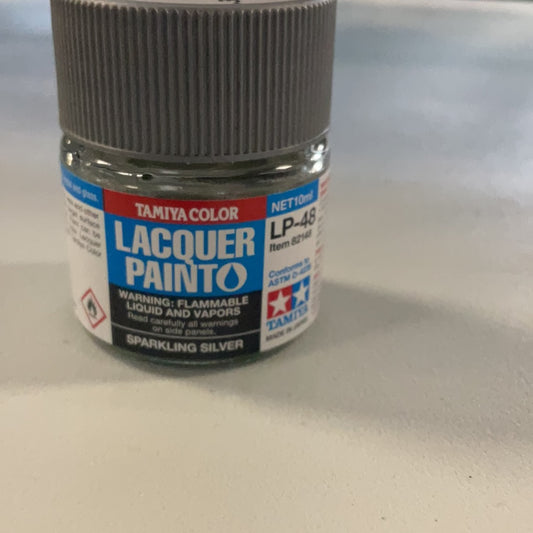 Tamiya color lacquer paint, Sparkling Silver, LP- 48