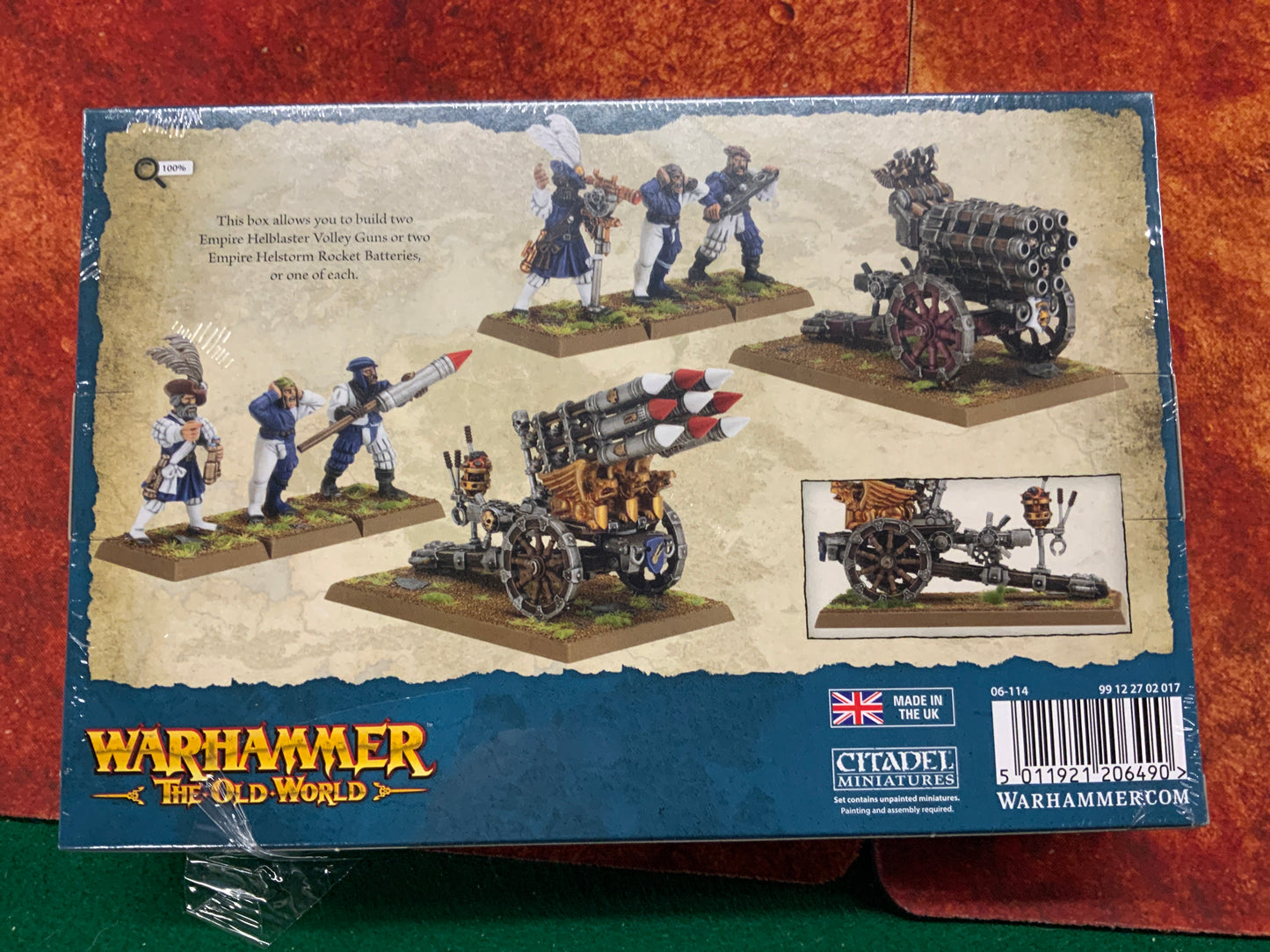 Warhammer Old World Empire Of Man Helblaster Volley Gun &Helstorm Rocket Battery