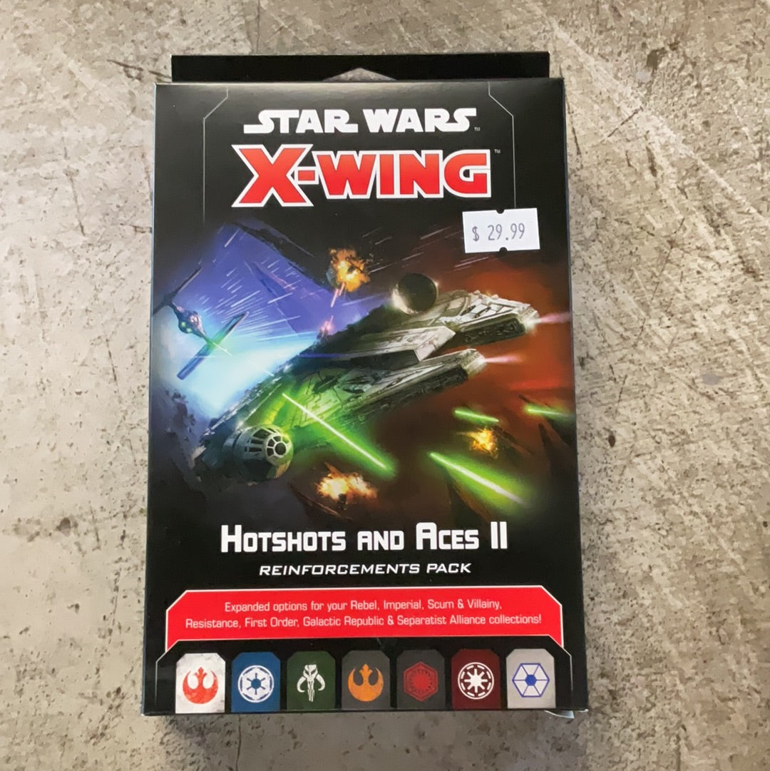 Star Wars X-wing Hotshots and aces II reinforcement packs pack