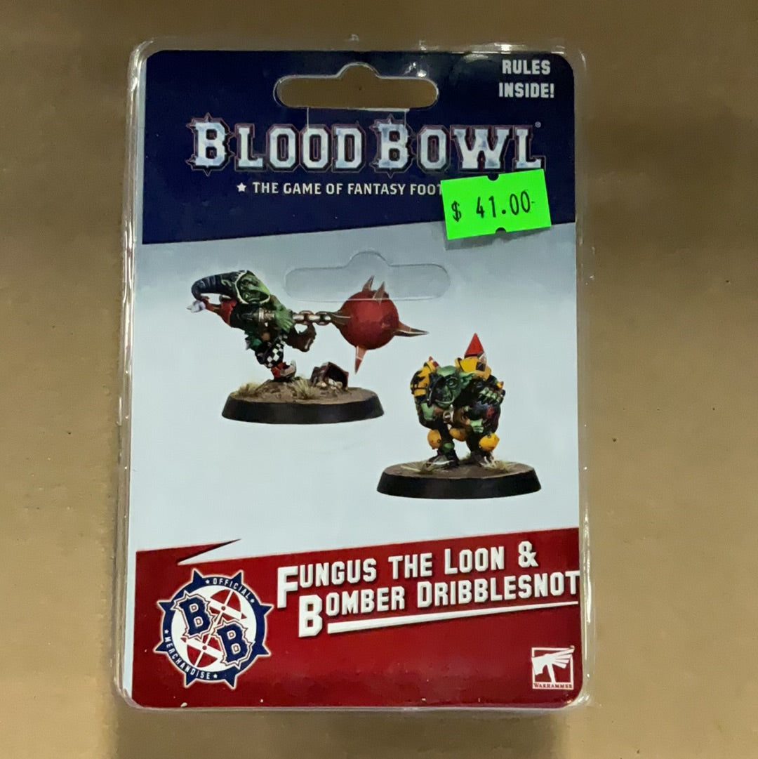 Blood Bowl, the game of fantasy, Fungus the Loon & Bomber Dribblesnot