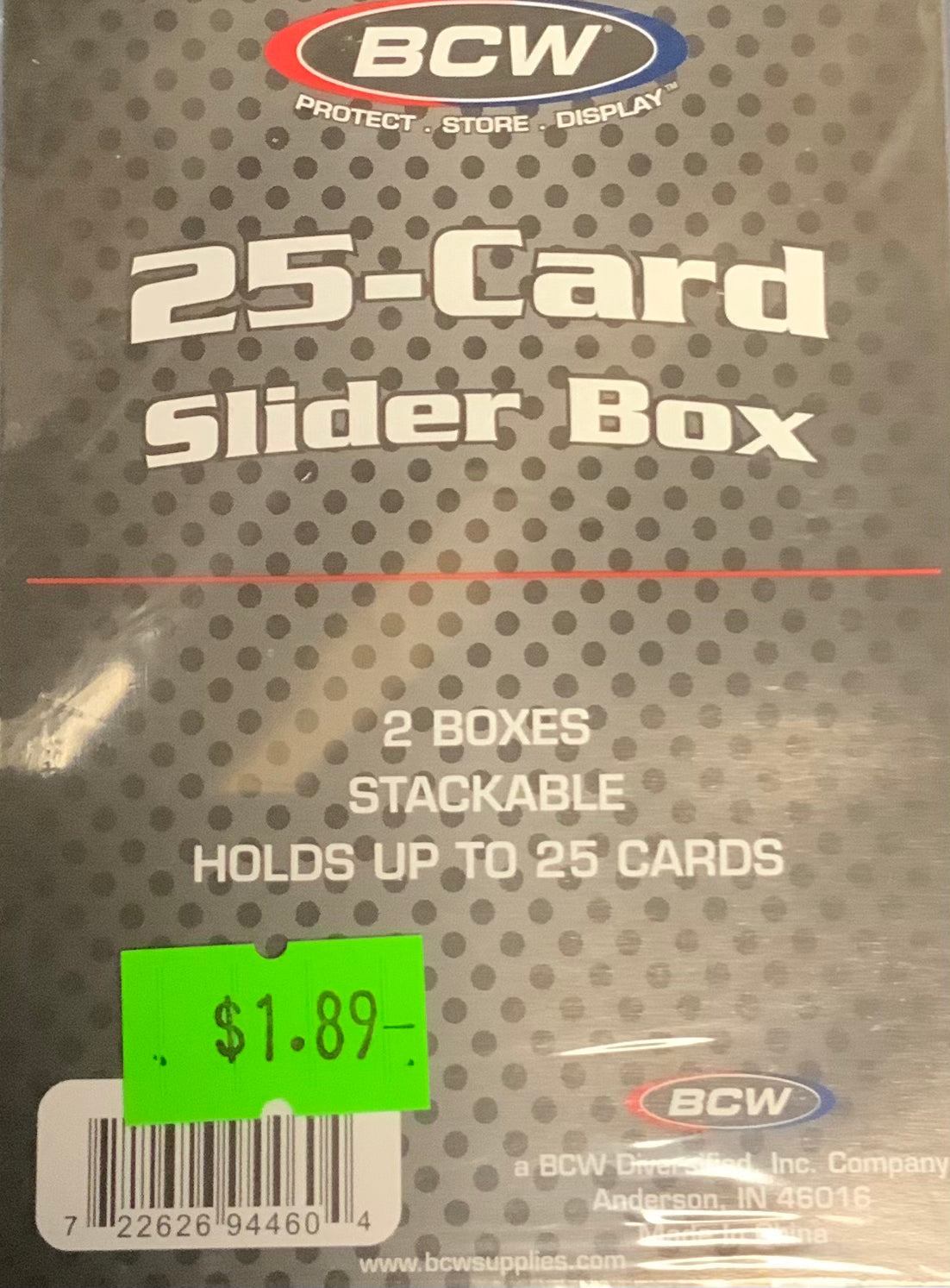 BCW 25-Card Slider Box
