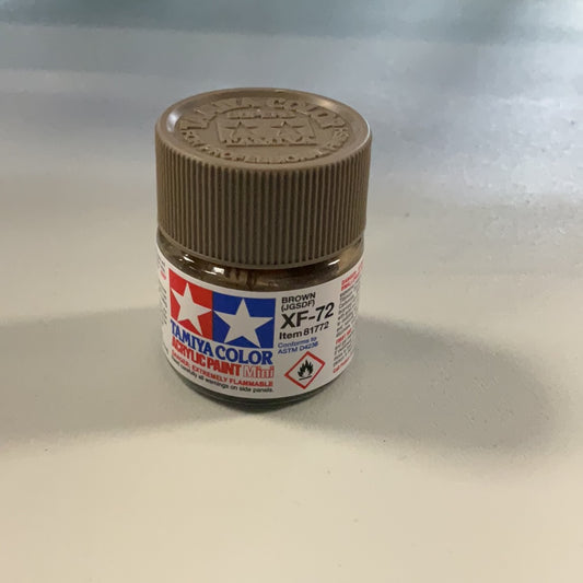 Tamiya color acrylic paint, Brown flat, XF - 72