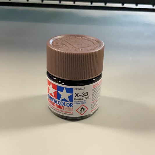 Tamiya color acrylic paint, Bronze, X - 33