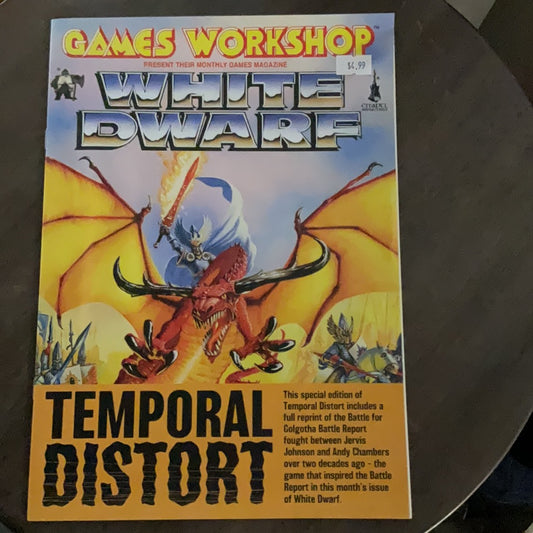 White dwarf temporal distort