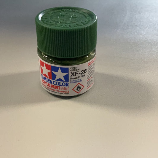 Tamiya color acrylic paint, Deep Green, XF-26