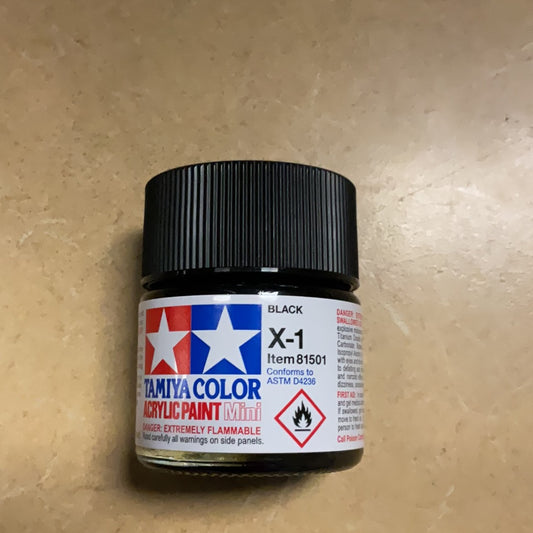 Tamiya color acrylic paint, Black X-1