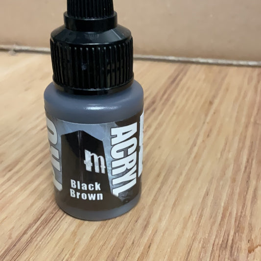 Pro Acryl paint, Black Brown, MPA-040