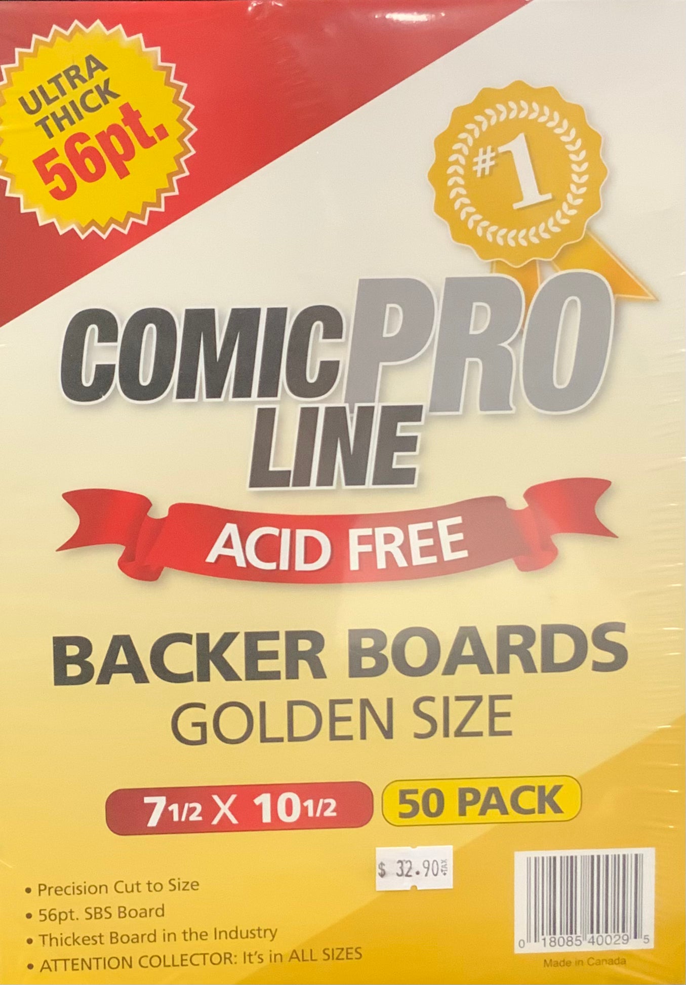 ComicPro Line Backer Boards Golden Size