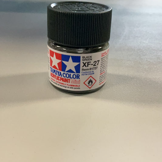 Tamiya color acrylic paint, Black green, XF- 27