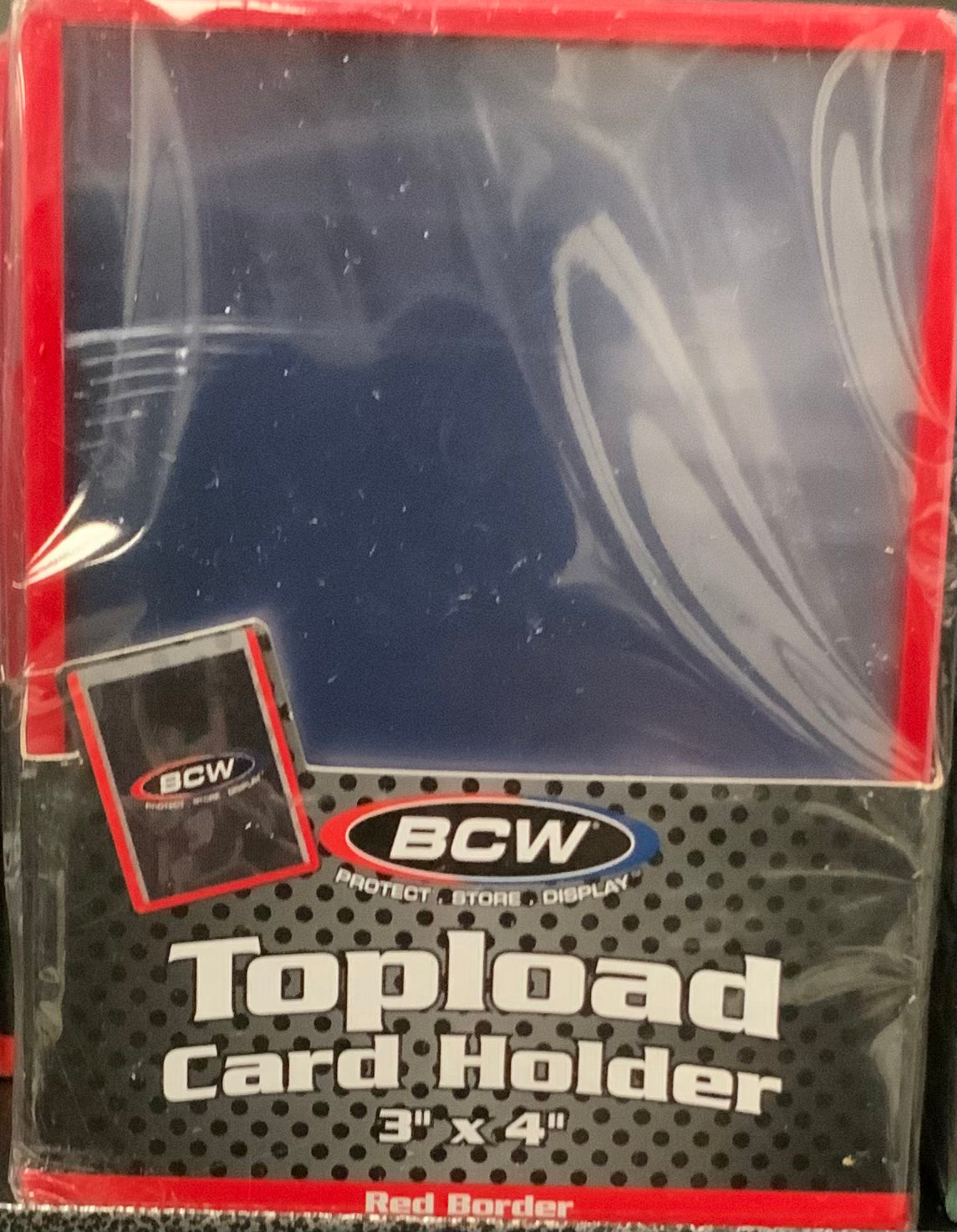 BCW Topload Card Holder - Red Boarder