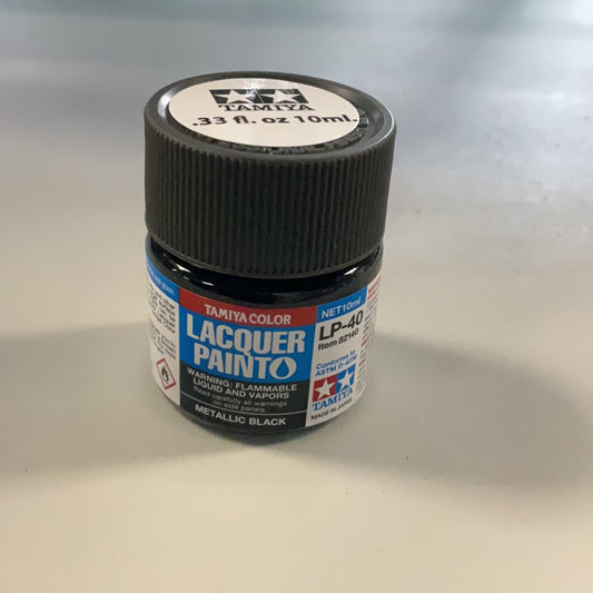 Tamiya color Lacquer paint Metallic Black LP- 40