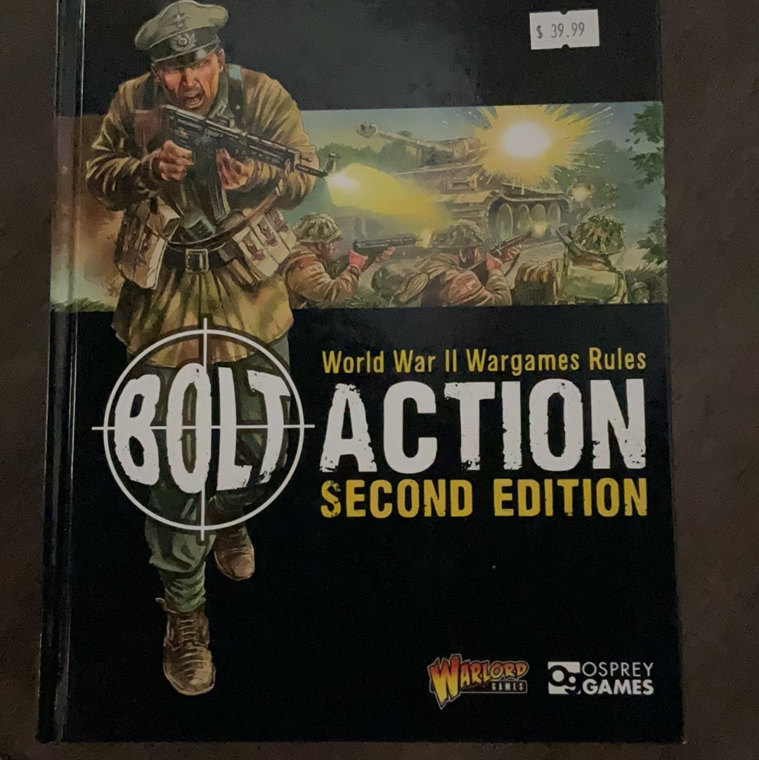 Bolt action, World War II war games rules. Action second edition