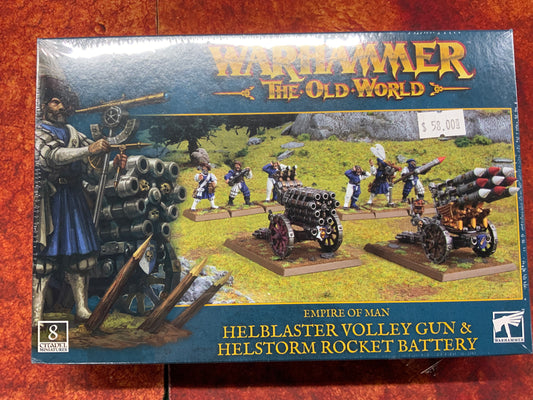 Warhammer Old World Empire Of Man Helblaster Volley Gun &Helstorm Rocket Battery
