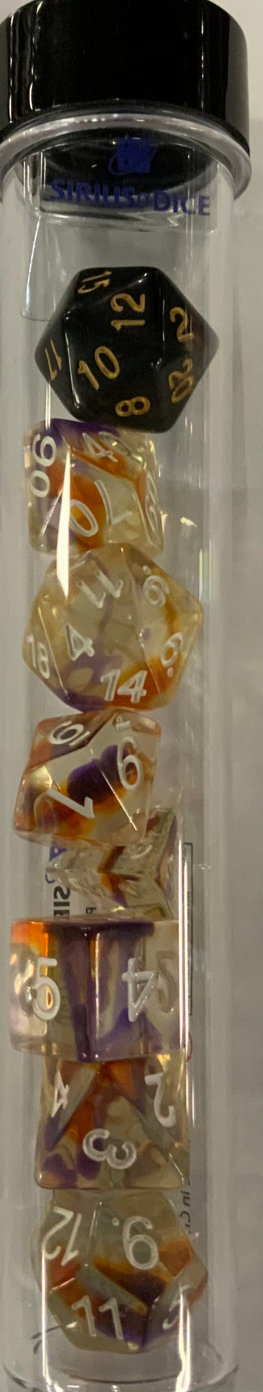 Sirius a Dice: Purple Orange Clear