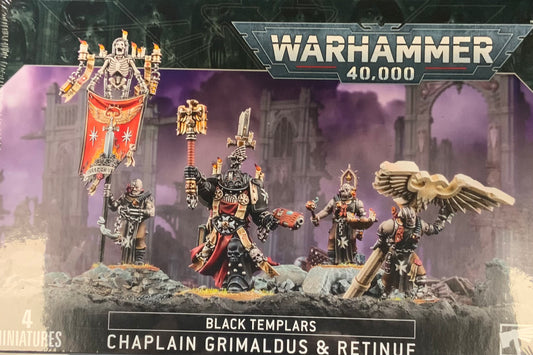 Warhammer 40,000 Black Templars - Chaplain Grimaldus & Retinue