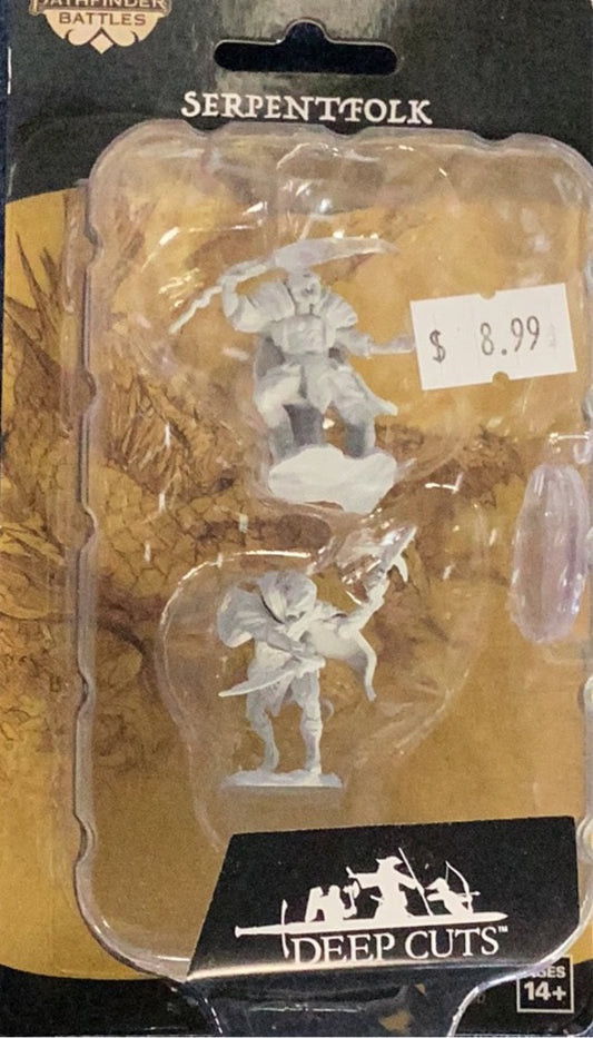 Pathfinder Battles Primed Figure - Serpentfolk