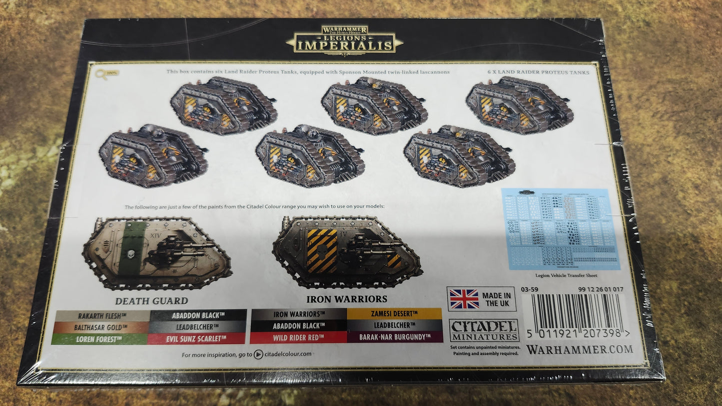 Warhammer Legions Imperialis Legiones Astartes Land Raider Proteus Explorator Squadron