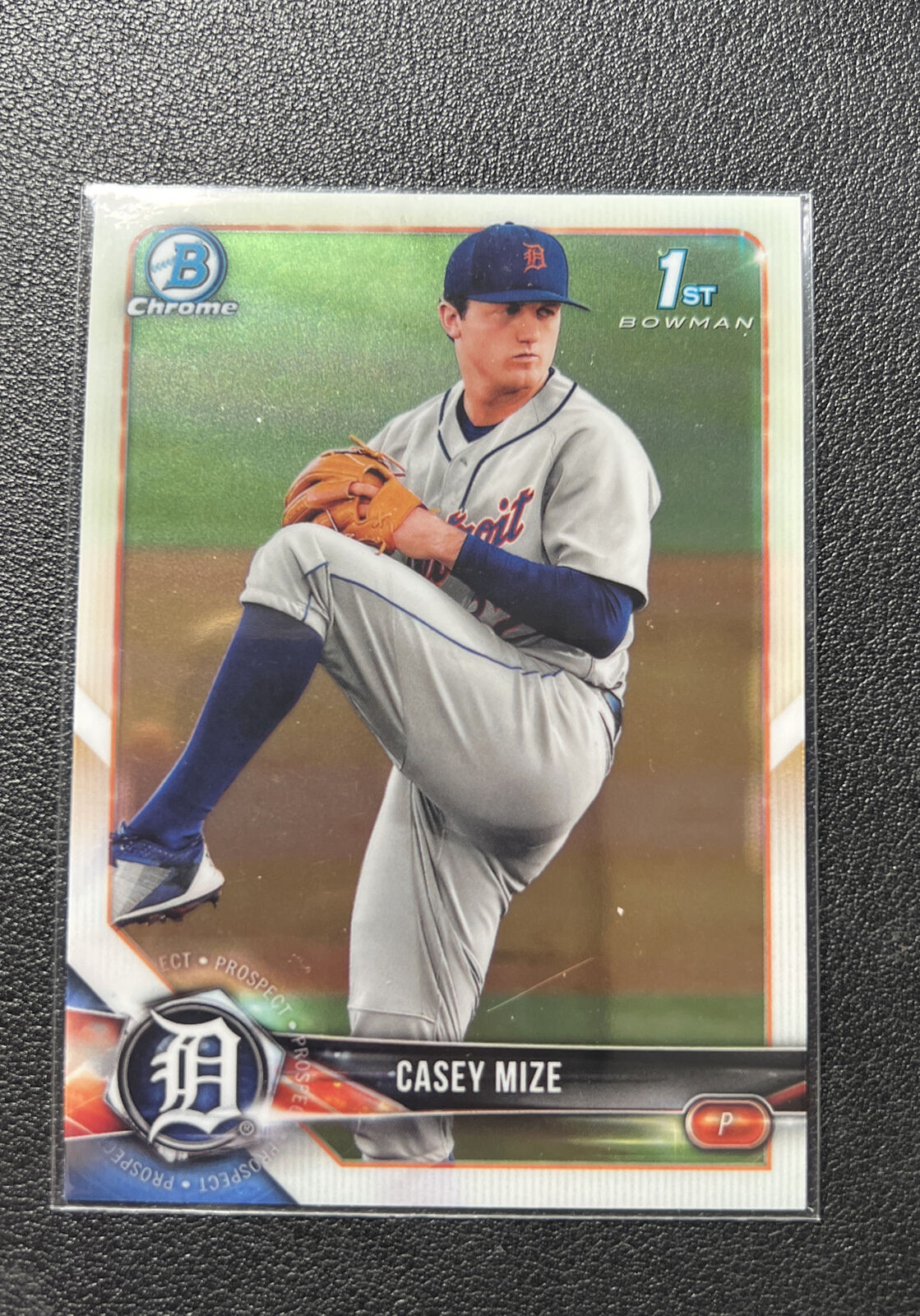 2018 Bowman Chrome Draft Casey Mize 1st Rookie Card Detroit Tigers #BCD-1