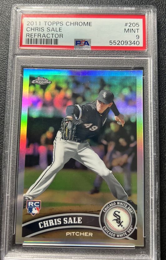 2011 Topps Chrome Chris Sale Refractor PSA 9 Mint Rookie Card RC White Sox