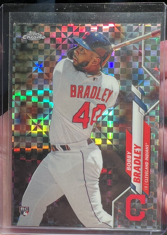 2020 Topps Chrome Bobby Bradley X-FRACTOR Rookie Card #3 RC Cleveland Indians